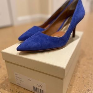 COACH Zoee Suede Heels Cobalt Blue Pumps size 7